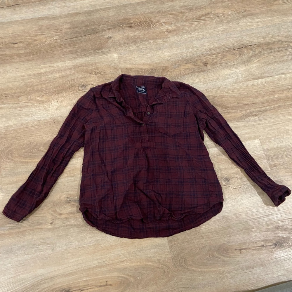 Abercrombie & fitch flannel quarter button shirt